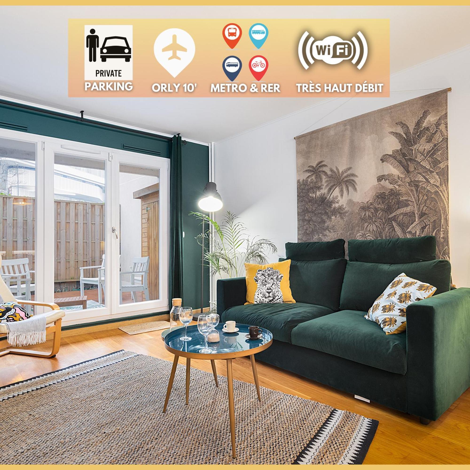 דירות ג'נטילי Cosy'N Paris - Parking Secure - Metro 14 - Wifi - Terrace - Premium Bedding מראה חיצוני תמונה